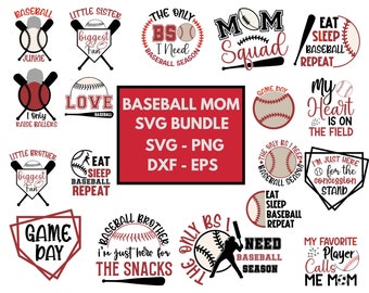 Honkbal moeder SVG-bundel: Loud Mouth Mouth Mama-shirt, sport gesneden bestand