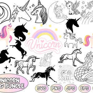 Unicorn Bundle Svg | Unicorn png | Cute Unicorn Svg | Unicorn Cut File | Unicorn Birthday Girl | Unicorn Clipart | Cricut