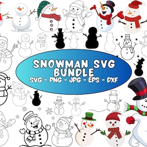 Snowman SVG. Snowman clip art in Svg Eps Dxf Png. Vector files ideal for cutting machines such as Silhouette Studio Cameo, Cricut, ScanNCut.