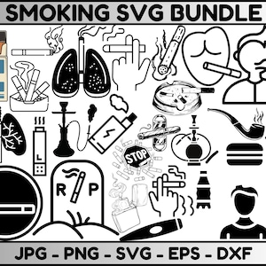 Archivo SVG de cigarrillos, SVG de cigarrillos, Clipart de cigarrillos, Silueta de cigarrillo, SVG de fumar, SVG de humo, Svg de cigarro de lujo, Svg de nicotina, Vector