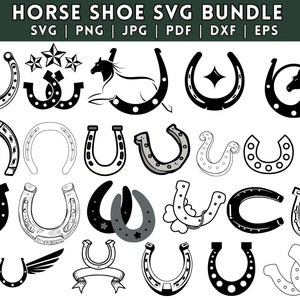 Horse Shoe SVG Bundle, Horse Shoe PNG Bundle, Horse Shoe Clipart, Horse Shoe SVG Cut Files for Cricut, Horse Shoe Silhouette, Horseshoe Svg