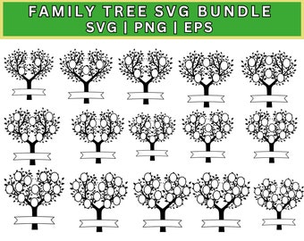 Family Tree SVG Bundle: Reunion Design (Digital Download)