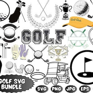 ゴルフ SVG バンドル、ゴルフ SVG バンドル、ゴルファー SVG、ゴルフ ボール SVG、ゴルフ Cricut SVG、ゴルフ カート SVG、即時ダウンロード