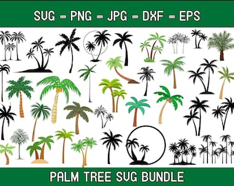 Palm Tree Svg Bundle, Palm Tree Clipart, Palm Tree Svg, Palm Tree Silhouette, Palm Tree Cut Files For Circut, Palm Tree Png, Palm Svg,Png