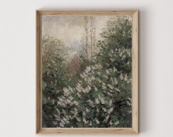 Vintage Lilac Blooms Landscape Art Print (Digital Download)
