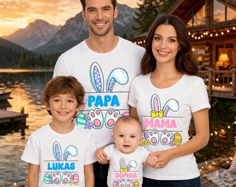 Spersonalizowana koszulka wielkanocna z motywem wielkanocnego zajączka