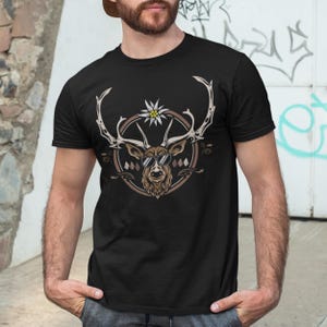 Men&#39;s T-Shirt Cool Deer Traditional Shirt - Traditional Costume Gift for Folk Festival | Oktoberfest