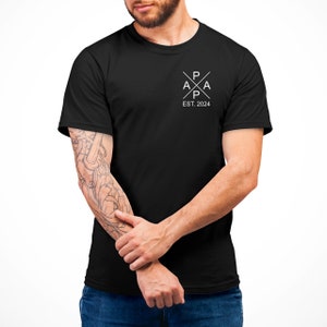 Herren T-Shirt Papa personalisiert mit Namen der Kinder Geburtsjahr Geschenk für Vater Vatertagsgeschenk zdjęcie 6