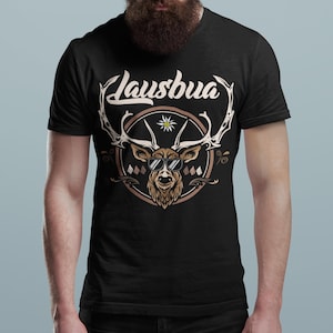 Men&#39;s T-Shirt Lausbua Hirsch Traditional Shirt - Traditional Costume Gift for Folk Festival | Oktoberfest