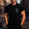 Personalized men's t-shirt for dad with children's names and birth years as a Father's Day gift product logo