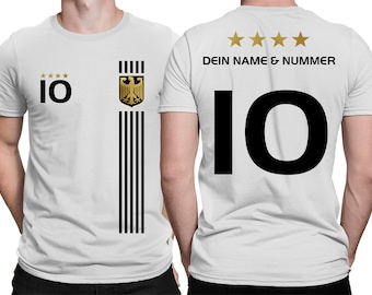 Camiseta de fútbol personalizada infantil y unisex hecha de 100% algodón Alemania conjunto camiseta con pantalón