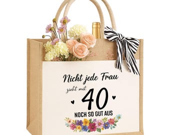 30th | 40th | 50th | 60th | 70th | 80th Birthday Jute Bag Birthday Gift Sustainable Gift Bag Shopping Bag