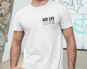Koszulka męska Dad Life Grilling Beer - Tata Dzień Ojca Ojciec