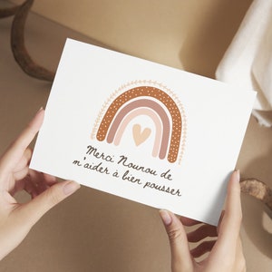 Downloadable Nanny Thank You Card - Rainbow Collection