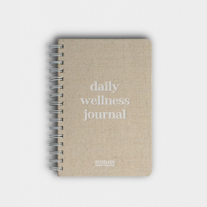 daily wellness journal by SUNDAYS Health & Wellness Club Dankbarkeitstagebuch, Achtsamkeitstagebuch, Gratitude Journal Englisch zdjęcie 1