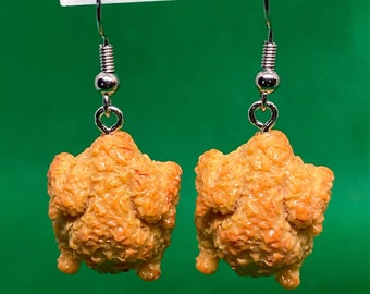 Fried Chicken Earrings: Fun Foodie Resin Jewelry