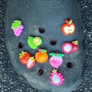 Fruit Shoe Charms: Bogg Bag & Croc Accessories (8 Piece)