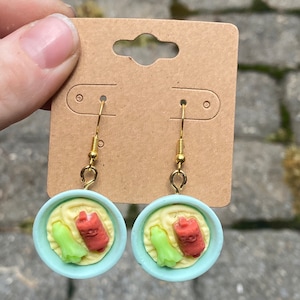 Kom met ramen-oorbellen | Ramen-oorbellen | Spamoorbellen | Voedseloorbellen | Voedselsieraden | Cadeaus voor haar | Ramen-liefhebbers | Aziatisch eten | eigenzinnig