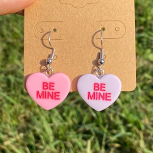 Be Mine Heart candy Earrings | Valentines Earrings | Be Mine Earrings | Candy earrings | Candy Jewelry | valentines gifts | Valentines