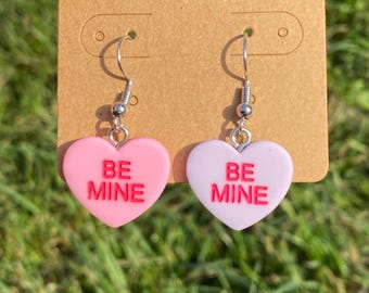 Pendientes de corazón de caramelo "Be Mine": Joyas de acero inoxidable para San Valentín