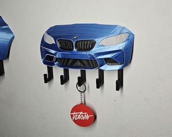 Organizador Portallaves BMW F11 Personalizado - Decoración De Pared De Acero | Regalo Para Hombre