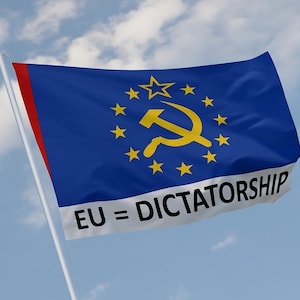 Bandiera ANTI UE - 152 x 91,5 cm - Bandiera di protesta politica