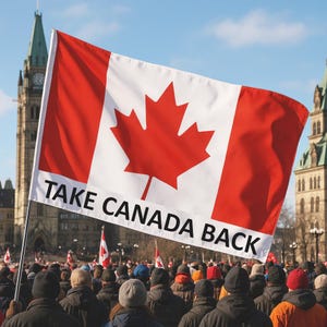 Take Canada Back Flag - 91.5 x 61cm - Canadian flag w/ a Strong Message