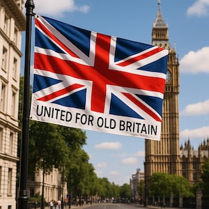 United for Old Britain Flag - 152 x 91.5cm - Union Jack flag w/ a Strong Message