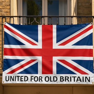 United For Old Britain - 180x90/120x60cm – Banner w/ The Union Jack and a Strong Message