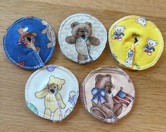 Feeding tube pad set of 5- teddy bears