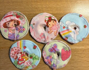 Feeding tube pad set of 5 - Strawberry Shortcake