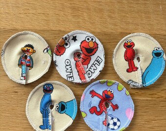 Feeding tube pad set of 5 - Elmo/Sesame Street