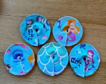 Feeding tube pads set of 5- mermaids