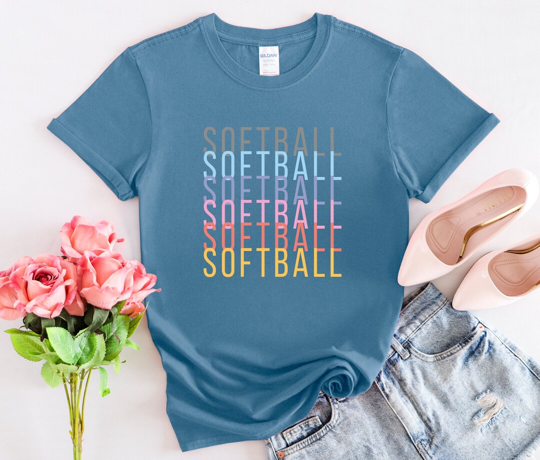 Rainbow Softball, Softball T Shirt, Softball, Sports - Etsy