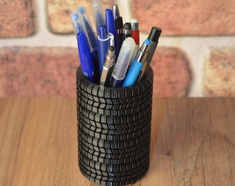 Tire Stack Pen Holder - Pencil Cup - Desk Organizer - Fathers Day Gift
