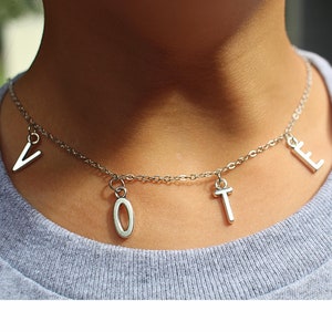 Michelle Obama VOTE Necklace Silvery Golden Vote Letter Necklace Spaced  Necklace That Says Vote Election Day Jewelry Patriotic Political