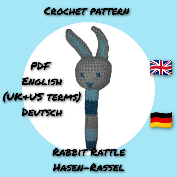 Rabbit rattle PDF pattern Hasenrassel PDF Datei