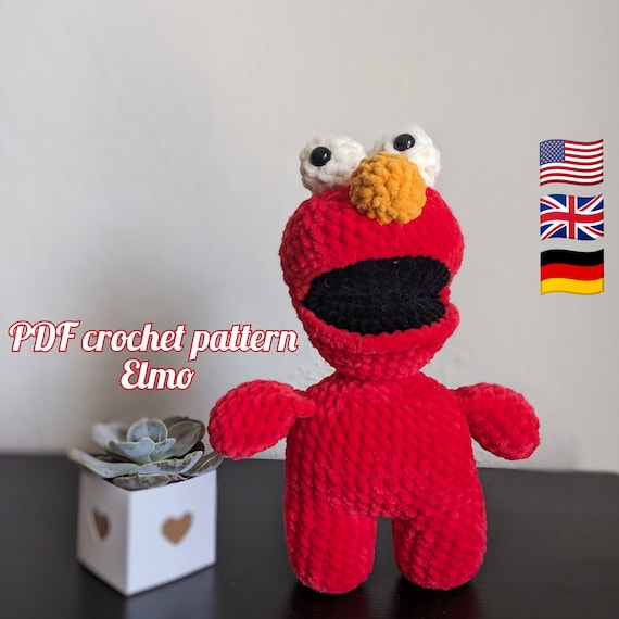 9 Elmo Crochet Patterns 3 Elmo / Häkelanleitung