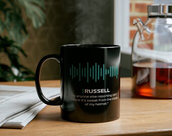 George Russell Mug F1 Mercedes para fanáticos y adictos a la Fórmula Uno, fanáticos de los deportes de motor, regalo único de deportes de motor, verificación de radio