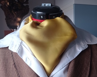 Victorian-style satin cravat ascot. 2 colors to choose from.