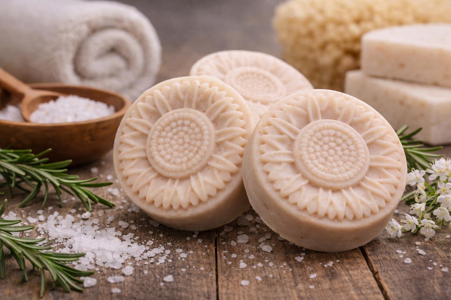 Himalayan Pink Salt Spa Soap Bar Handmade Cocoa Butter Shea Butter Palm ...