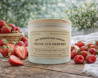 3 Wick Soy Candle | Hand Poured Soy Wax Candle in Frosted Glass | Scented Candle Gift | Housewarming Gift
