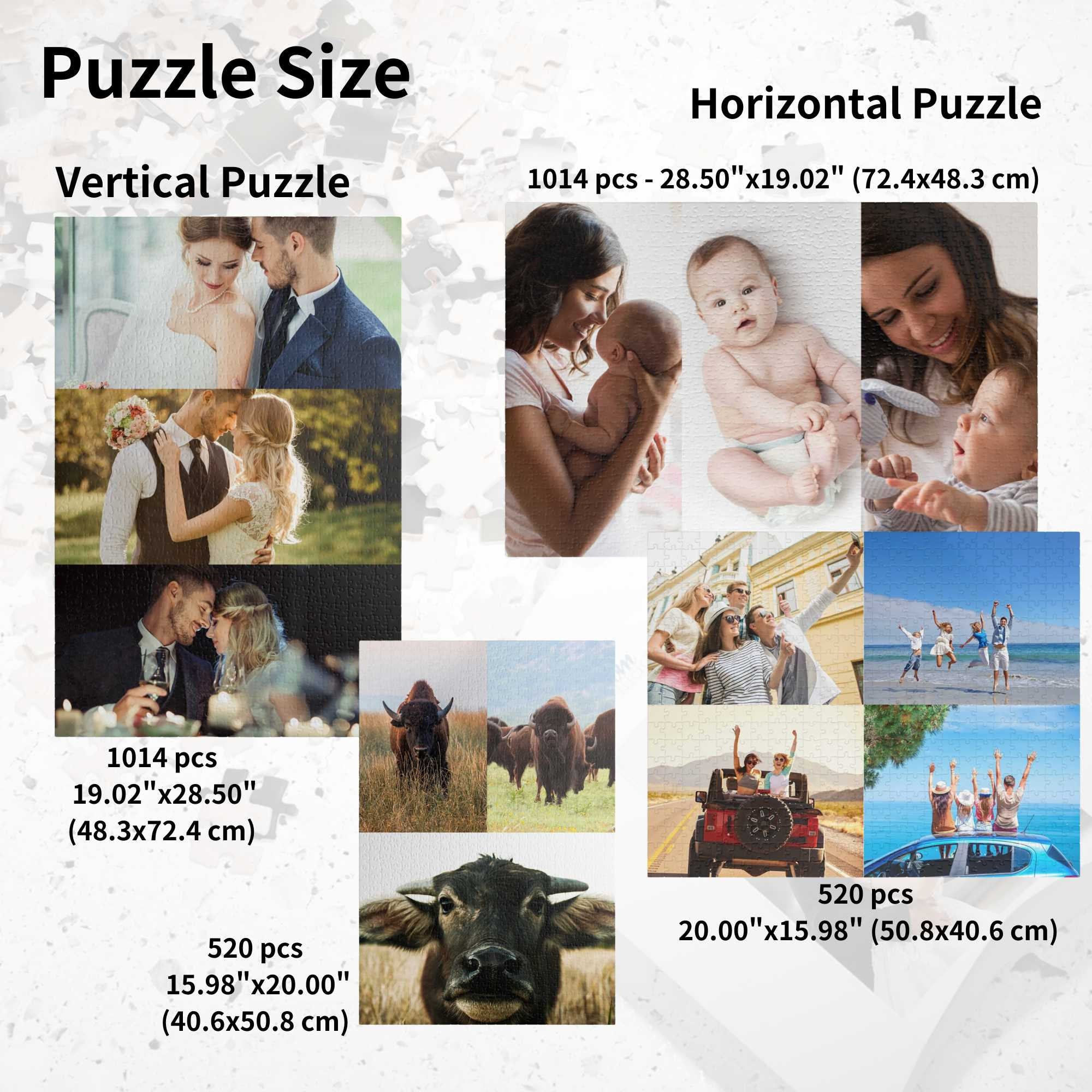 Personalized Photo Jigsaw Puzzle - 300/500/1000 Pieces, Custom Picture, Plastic Storage Box