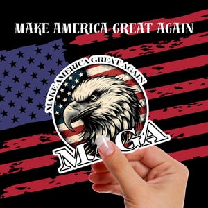 Make America Great Again Sticker MAGA Vinyl Decals Trump 2024 Sticker USA Vinyl Decal for Laptop, Car, Window, Tumbler Sticker Trump 2024