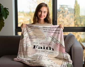 Bible Verse Throw Blanket: Christian Scriptures, Faith Gift