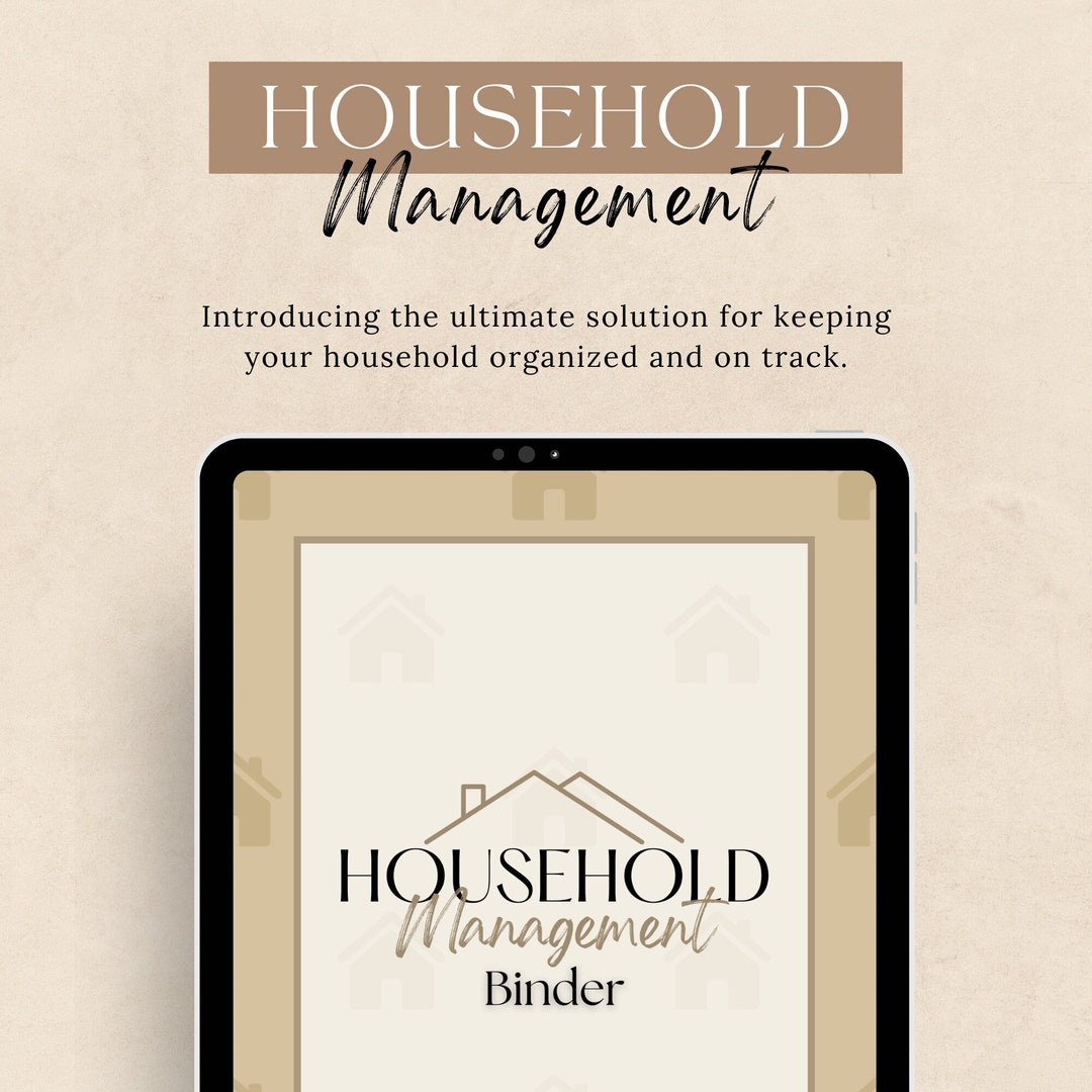 Household Management Binder | Digital Product, Ebook, Planner, Life ...