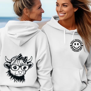 Highland Cow Gildan 18500 Hoodie/Highland Cow Lover Sweatshirt/Womens Shirt/Gift For Her/Gift For Cow Lover/Highland Cow Lover Gift
