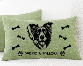 Border Collie Dog Pillow Cover/Gift For Dog Pillow Cover/Dog Lover Gift/Border Collie Pillow For Dog Bed/Gift For Collie Lover Mom Dad