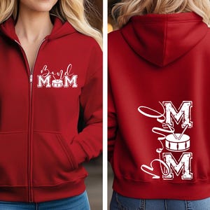 Band Mom Zip Hoodie Sweatshirt/Womens Band Sports Hooded Jacket/Gift For Band Mom/Band Mom Shirt Jacket/Band Mom Gift