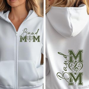 Band Mom Zip Hoodie: Cotton-Blend Sports Jacket